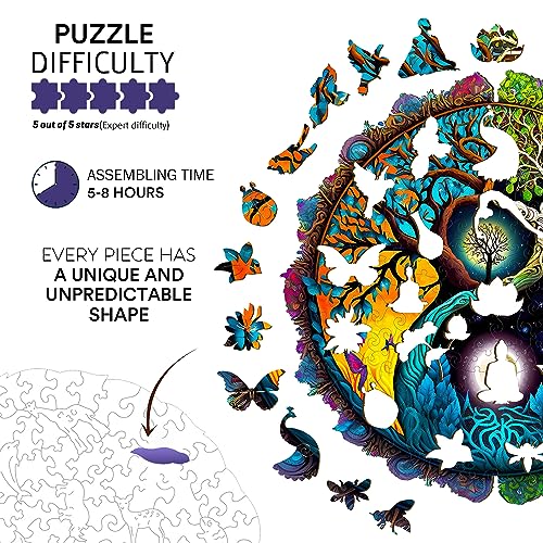 Wooden Jigsaw Puzzle for Adults, Tree of Life Design, 200 Pieces X196
