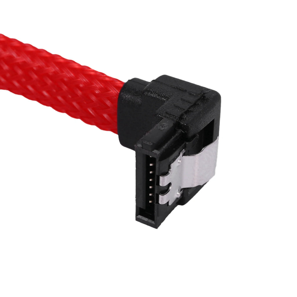 SATA3 7Pin Right Angle Data Cable 50cm Nylon Sleeved M959