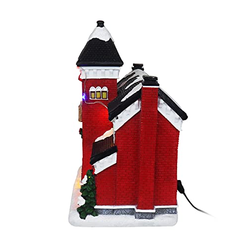 Lighted Musical Snow Village with Animated Kids Sledding A3584