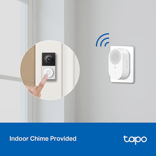 Smart Video Doorbell Camera Wired, 2K 5MP, Color Night Vision, 180° View H116622