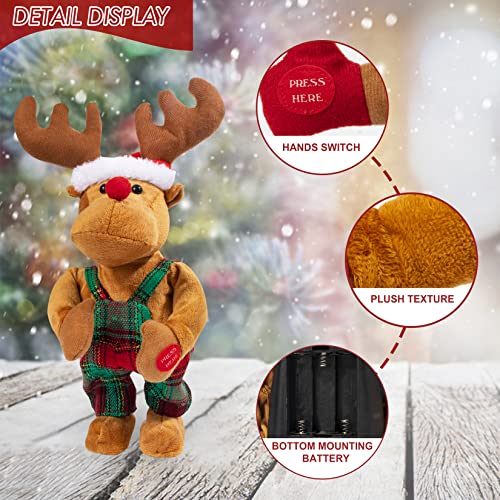 Animated Reindeer Plush Toy Christmas Singing Stuffed Animal L27908