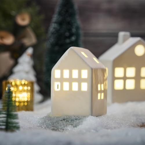 Ceramic Christmas Village Houses with LED Lights, Tabletop Decor R583949