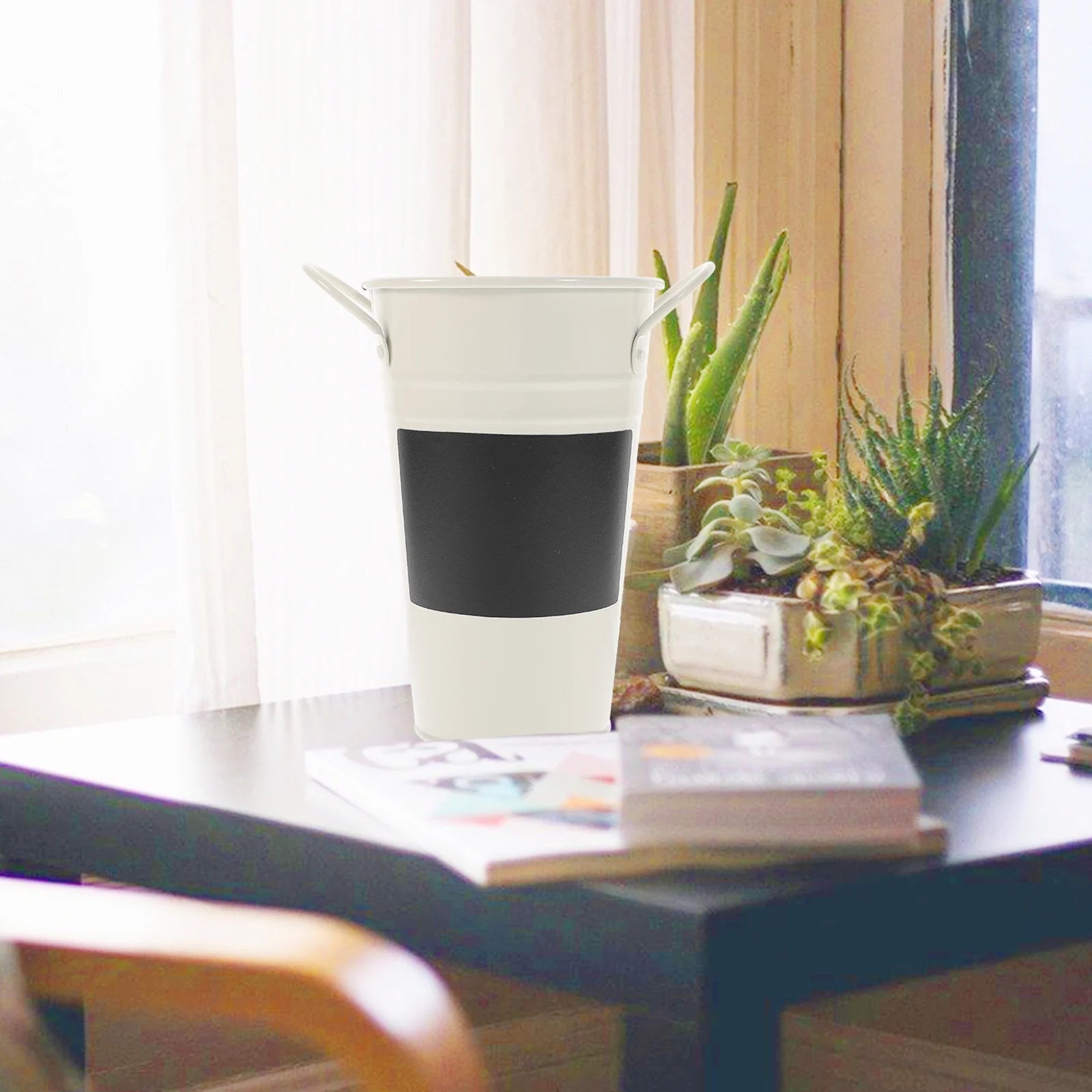 Tin Bucket Flower Pot for Succulents Q698017