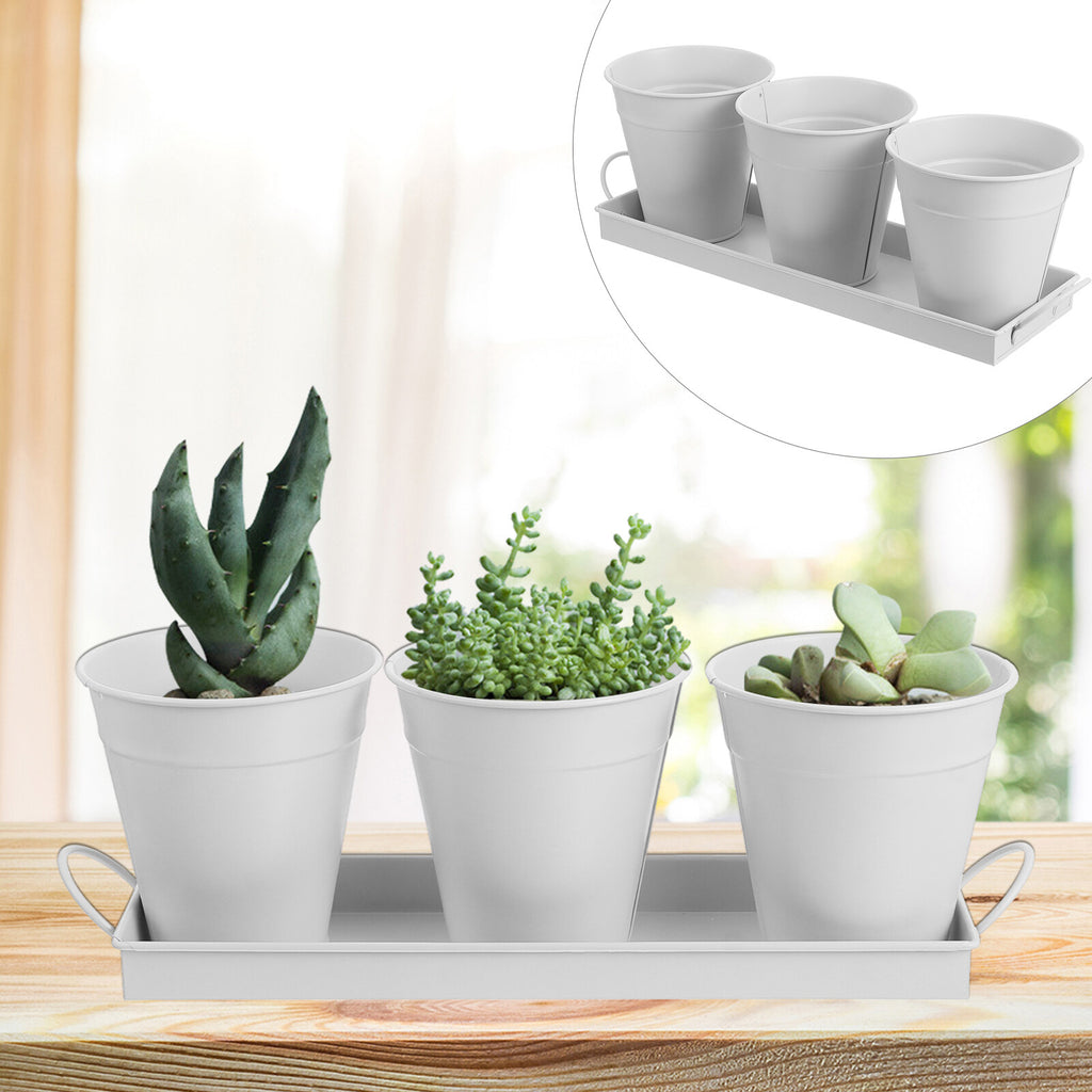 9 pcs Garden Flower Pot with Tray E203332