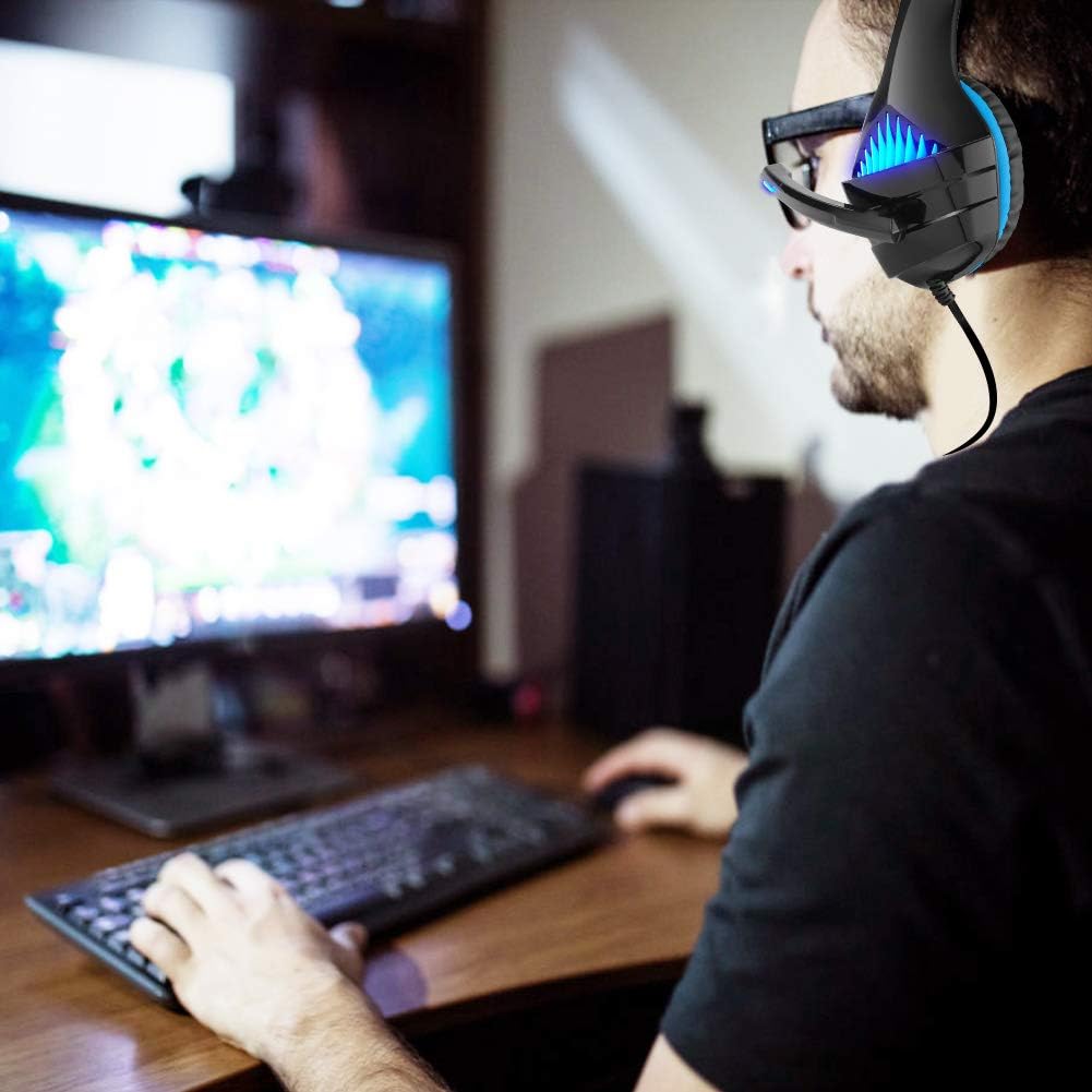 Gaming Headset with Noise Cancelling Mic for Xbox, PS4, Switch, PC B1887