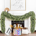 9ft Prelit Faux Pine Garland with Lights for Mantle K657616