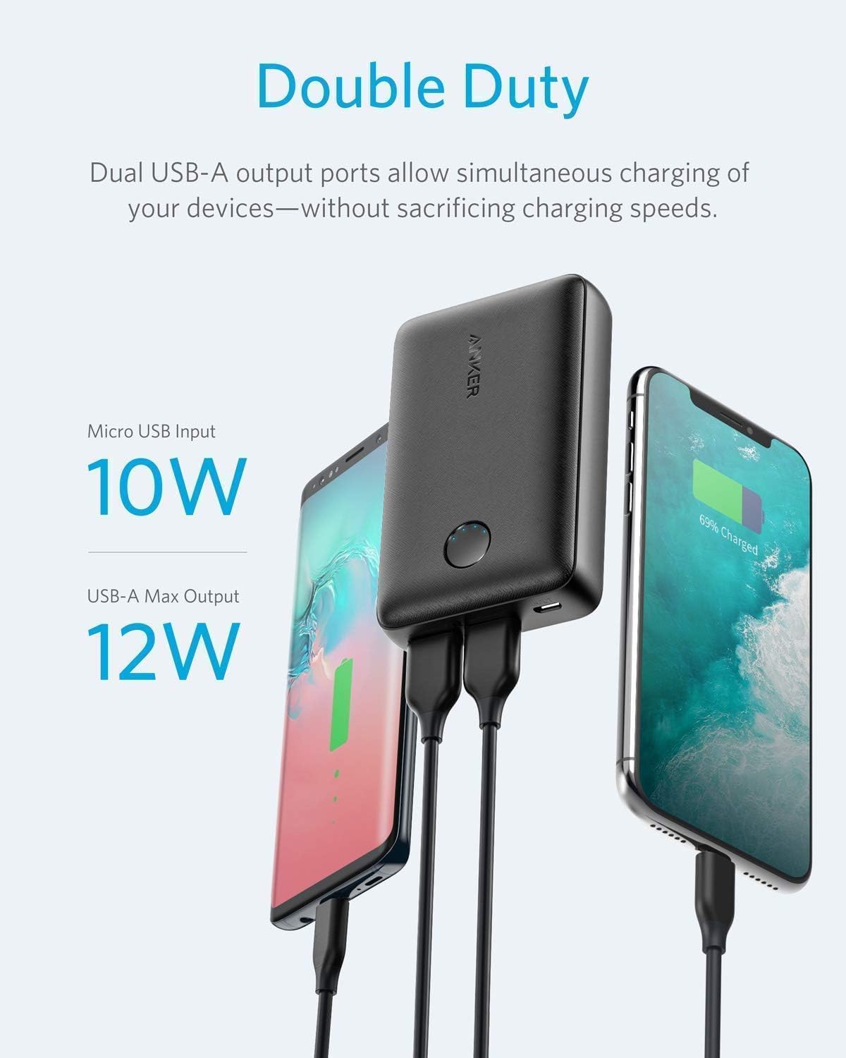 10000mAh Dual USB Portable Charger External Battery Pack G18359