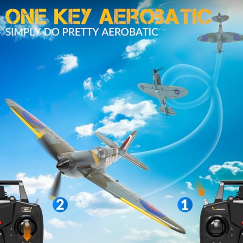 RC Plane 3 Channel Remote Control Airplane Fighter Toy, 2.4GHz 6-axis Gyro, Easy to Fly for Adults Kids Beginners B2466