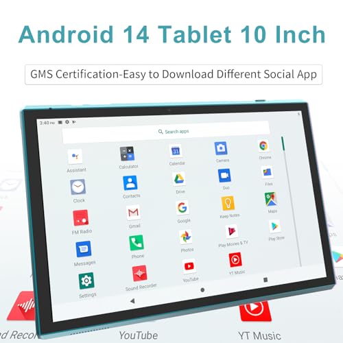 Android Tablet 10.1 Inch with Keyboard, 64GB ROM, 8GB RAM V203