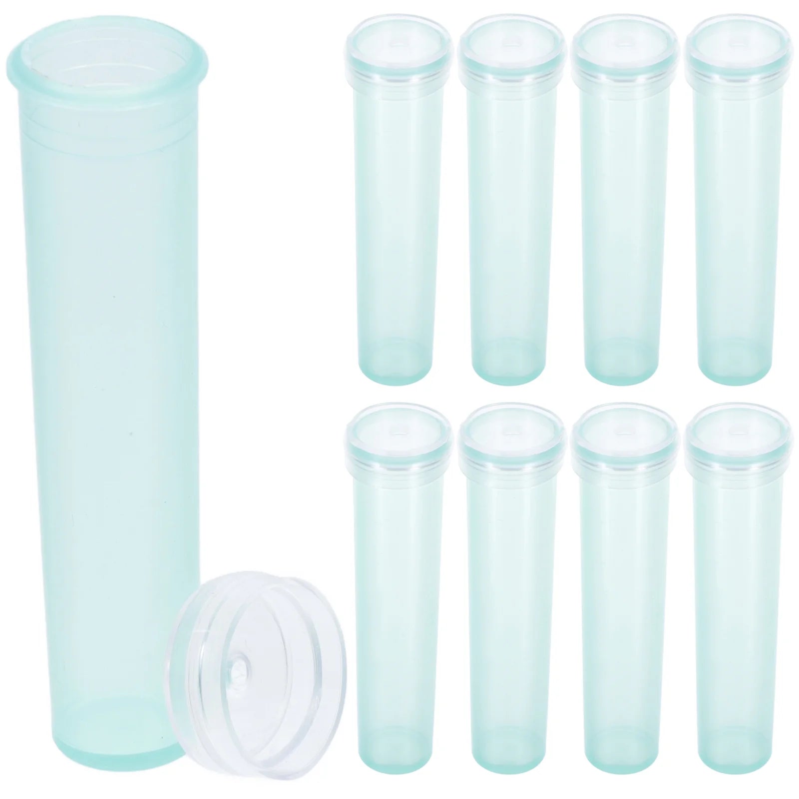100 Pcs Water Tubes for Flowers Floral Plastic Vases Light Green S902327