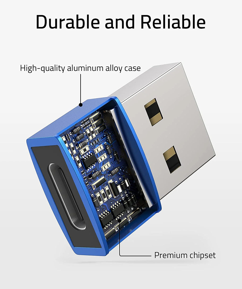 USB C Female to USB A Male Adapter 3 Pack P390