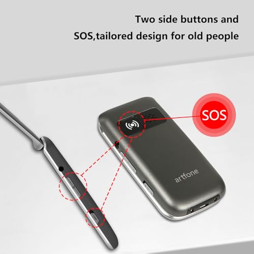 Flip Phone Unlocked for Seniors, Big Buttons, SOS, USB-C T844
