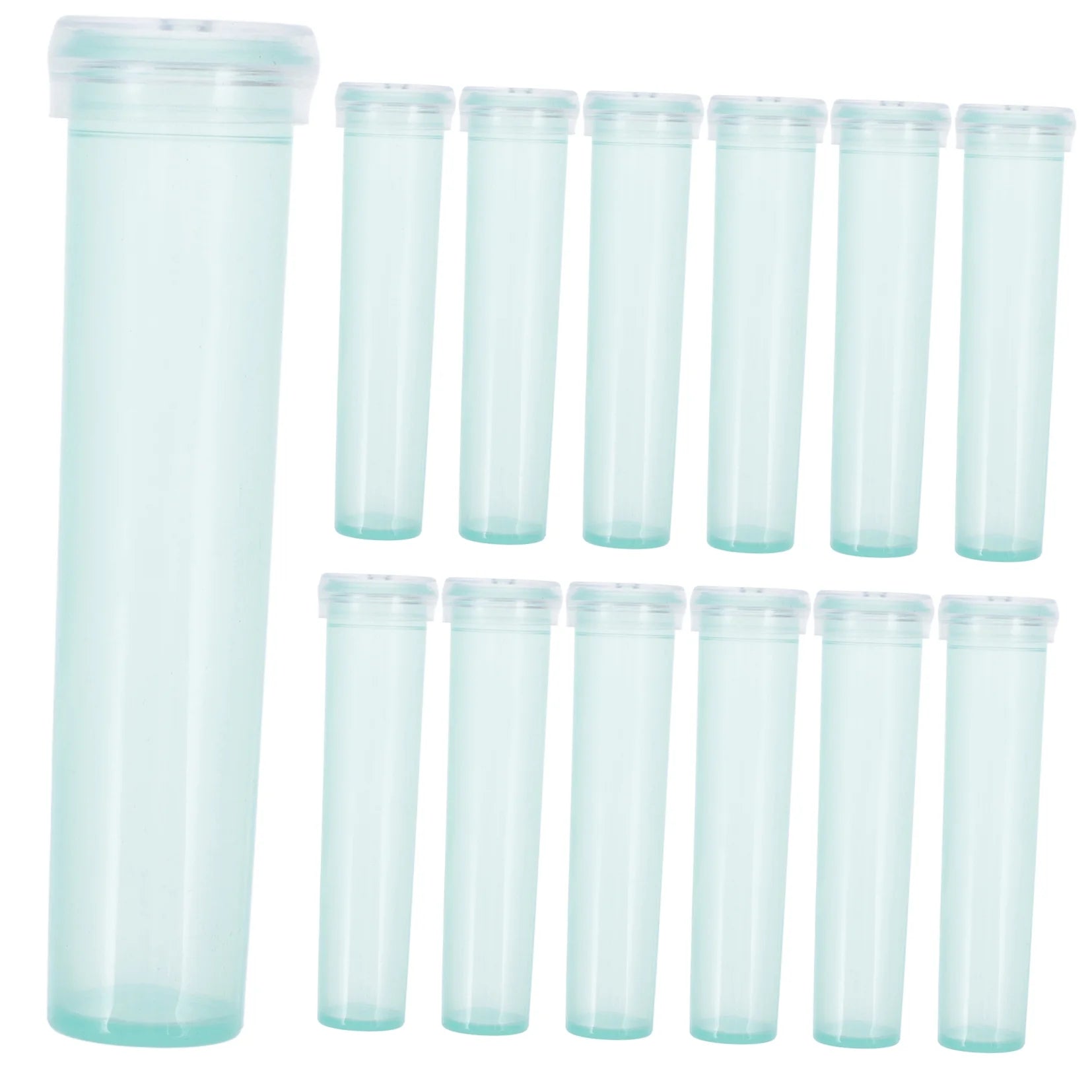 100 Pcs Water Tubes for Flowers Floral Plastic Vases Light Green S902327