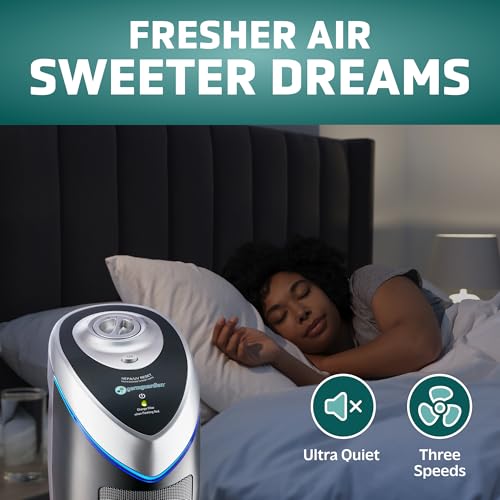 Air Purifier with HEPA Filter for Large Rooms, Removes Smoke, Pet Dander, Pollen, and Odors T1048