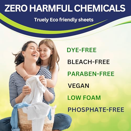 Laundry Detergent Sheets, Fresh Linen, 120 Loads E435326