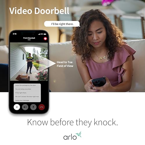 2K Video Doorbell with Two-Way Audio and Night Vision V850965
