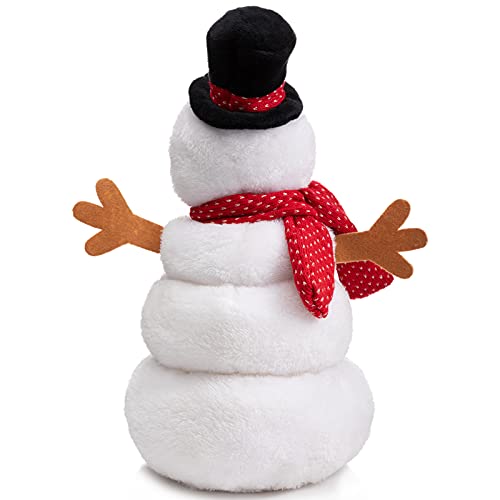 Animated Christmas Snowman Plush with LED Lights, Musical Toy for Kids, 13 Inch J154