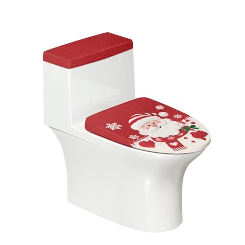 Christmas Toilet Lid and Tank Cover Set for Bathroom Decor K51670