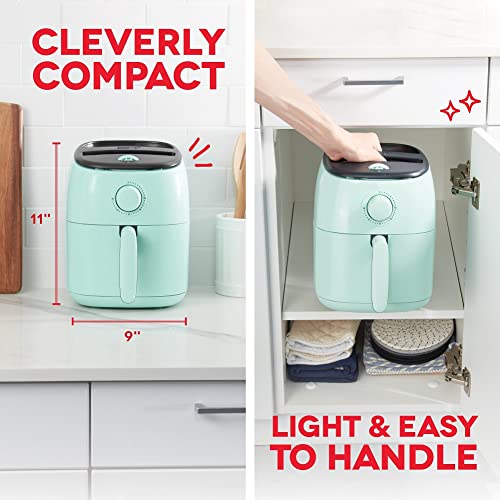 Electric Air Fryer Oven, 2.6 Qt., Grey, Compact, Auto Shut Off, 1000-Watt O64979