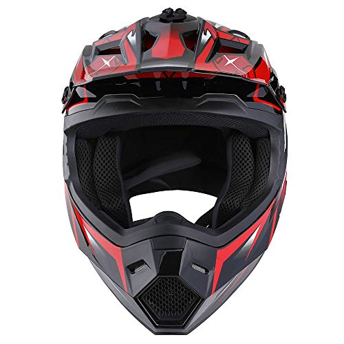 Adult Motocross Helmet Full Face Racing Style Matt Black D9788