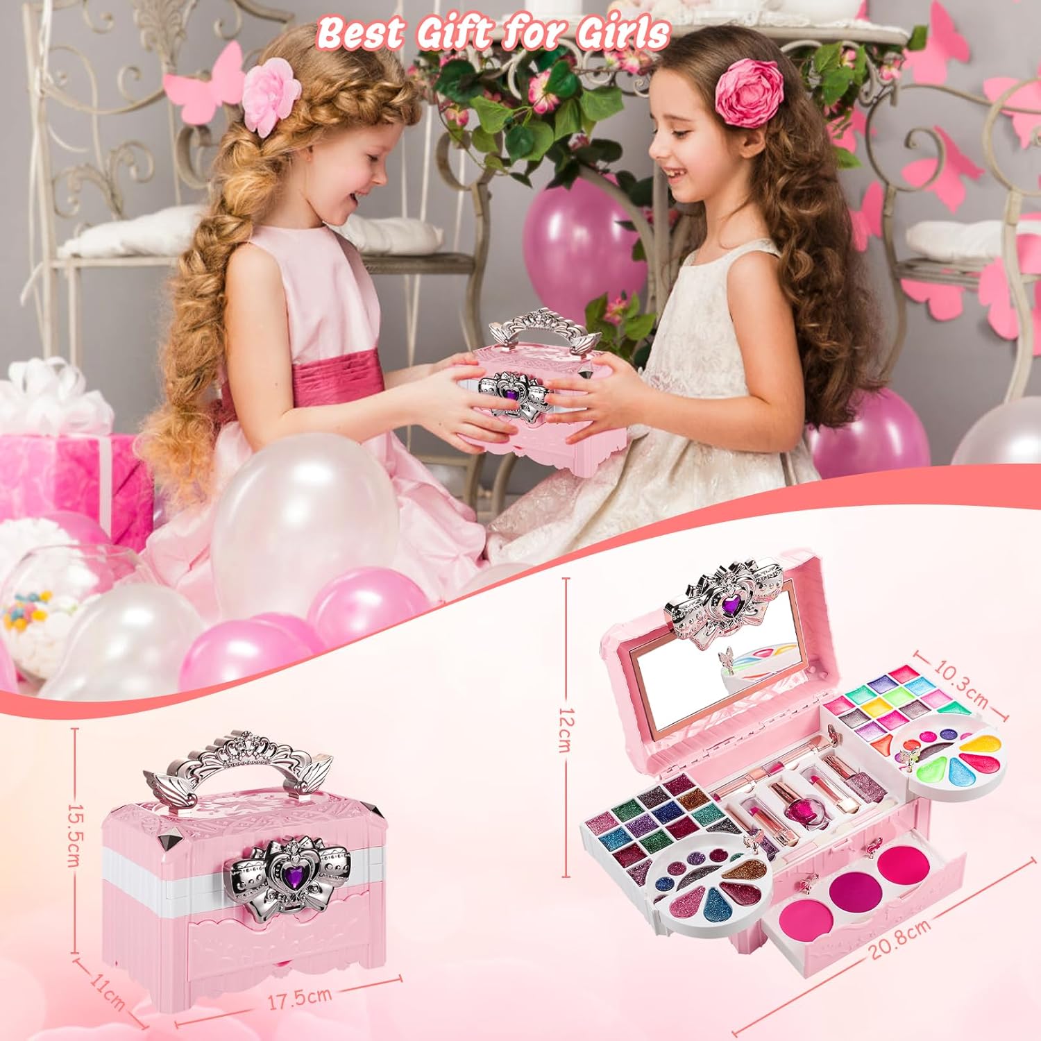 Washable Kids Makeup Kit Pretend Play Toy for Girls J70485