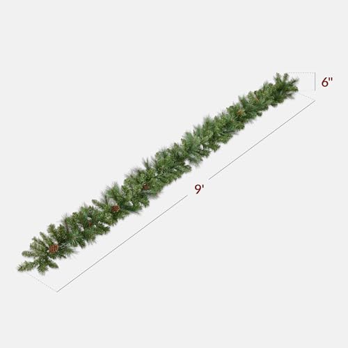Pre-Lit Holiday Christmas Garland for Stairs, Fireplace with 50 Lights U582051
