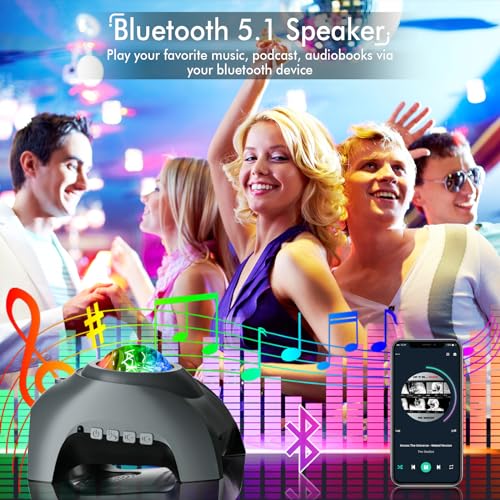 Galaxy Projector with Bluetooth Speaker and White Noise for Bedroom P99664