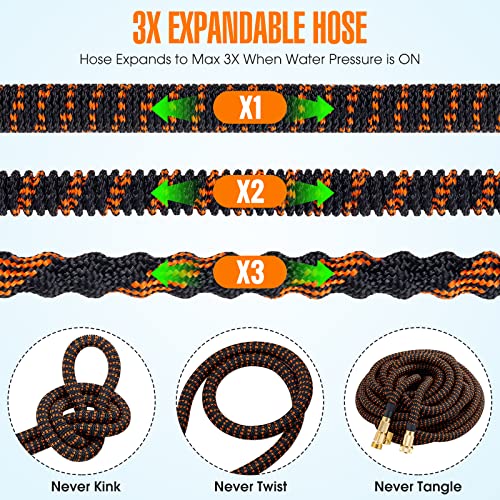 Expandable Garden Hose 75ft with Spray Nozzle L82332