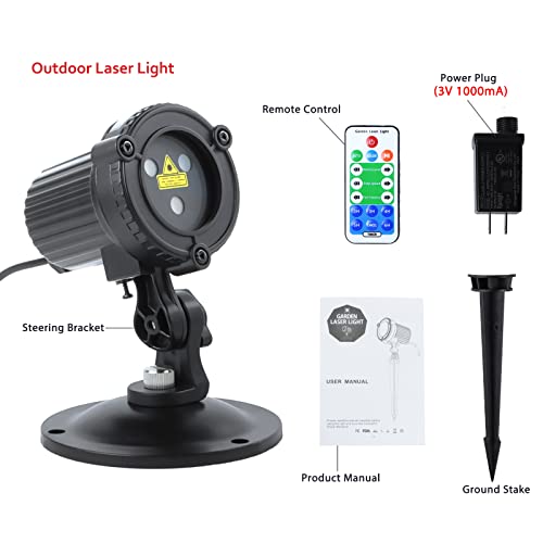 Christmas Laser Lights Outdoor Garden Projector with Moving RGB Waterproof U91188