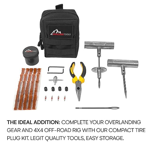 Compact Tire Repair Kit with Molle Storage Pouch H8773