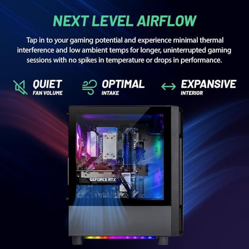 Gaming PC, Intel i7 12700F, RTX 4060, 1TB NVMe, 16GB RAM, Windows 11, Black F697