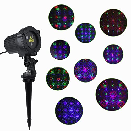 Christmas Laser Lights Outdoor Garden Projector with Moving RGB Waterproof U91188