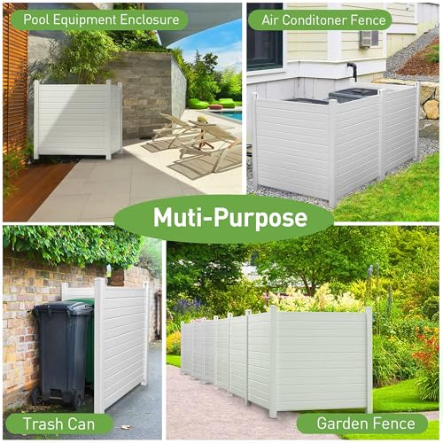 Air Conditioner Fence Privacy Screen 48x48 Inch with Ground Stakes H86440