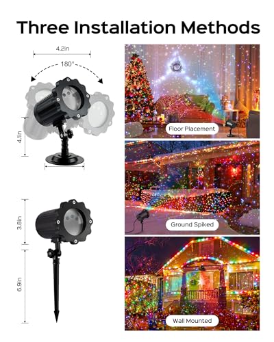 Christmas Projector Lights Outdoor with Remote Control, 1-Pack T114