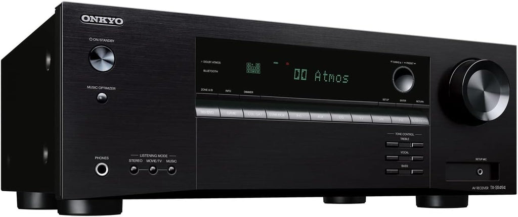 Onkyo TX-SR494 AV Receiver with 4K Ultra HD | Dolby Atmos | DTS: X | Hi-Res Audio (2019 Model)