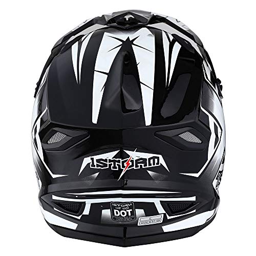 Adult Motocross Helmet Full Face Racing Style Matt Black D9788