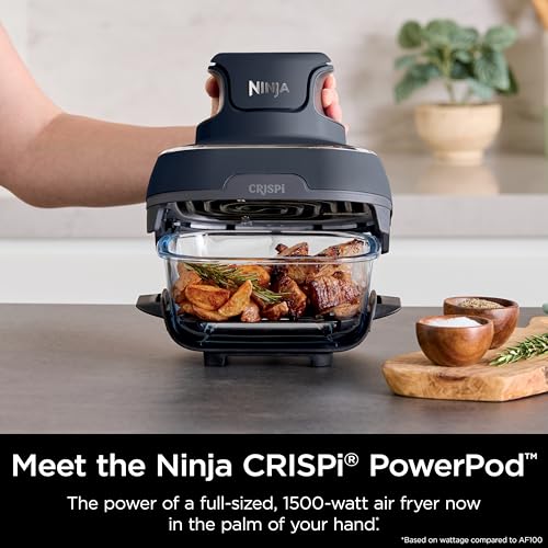 Air Fryer with Glass Containers, 4 QT & 6 Cup, Dishwasher Safe Z1664