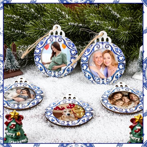 24 Pcs Christmas Photo Ornament Frames for Baby First Christmas Tree Keepsake K3591
