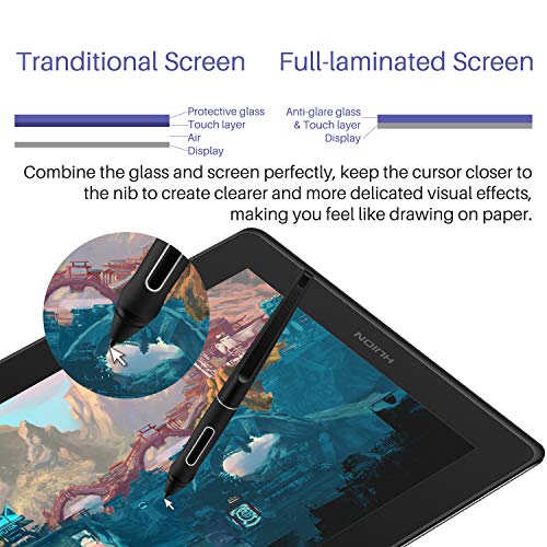 Graphics Drawing Tablet with Screen 13.3inch Pen Display with Stand D520