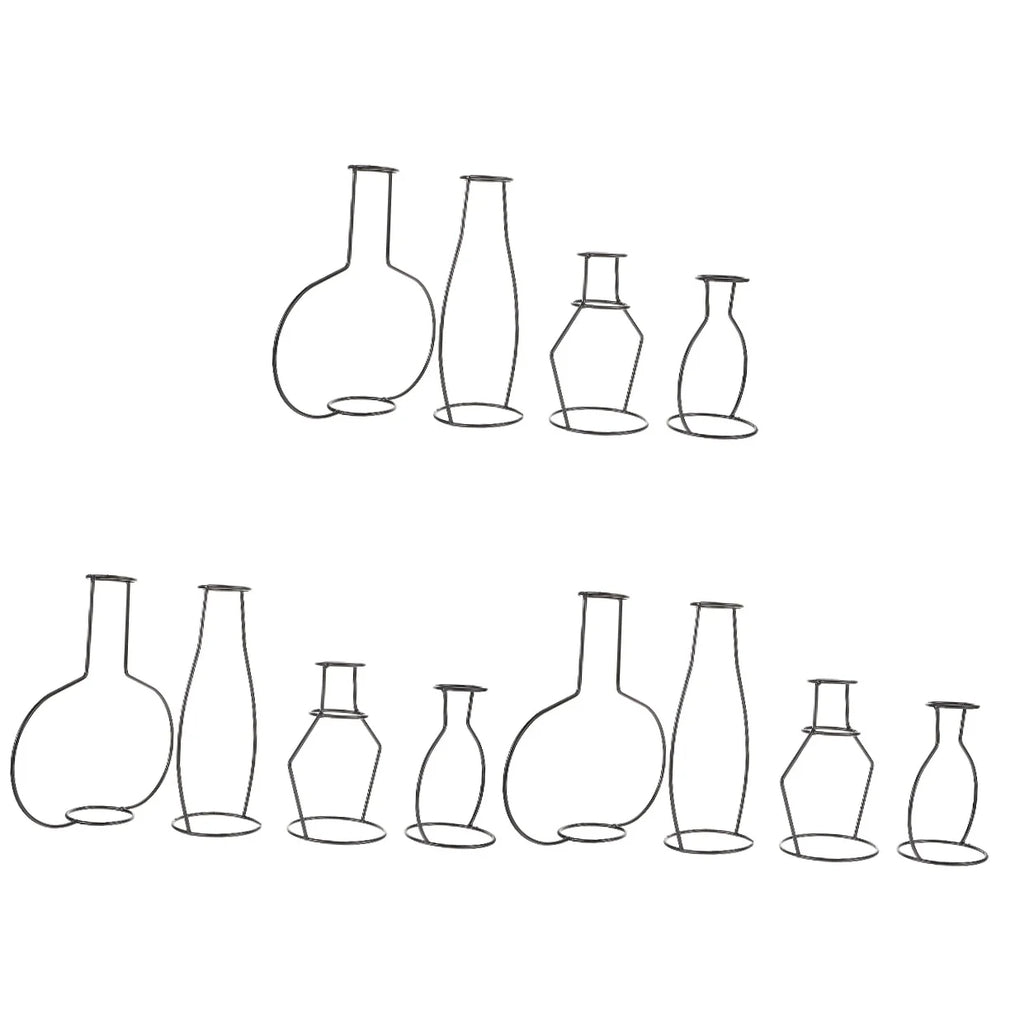12 pcs Flower Vases with Iron Art Frame B202940