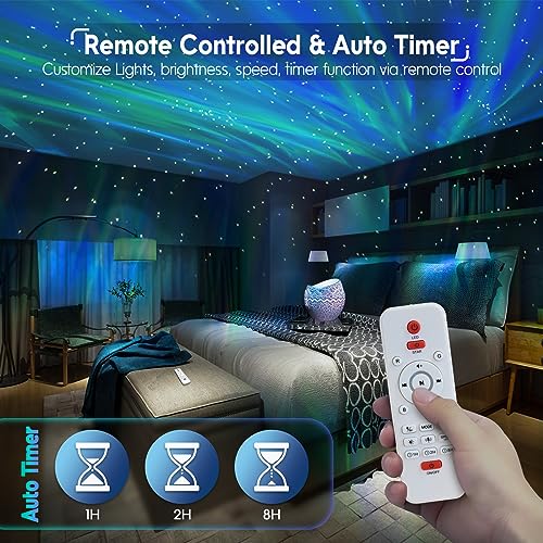 Star Projector with Bluetooth Speaker and White Noise for Bedroom T49326