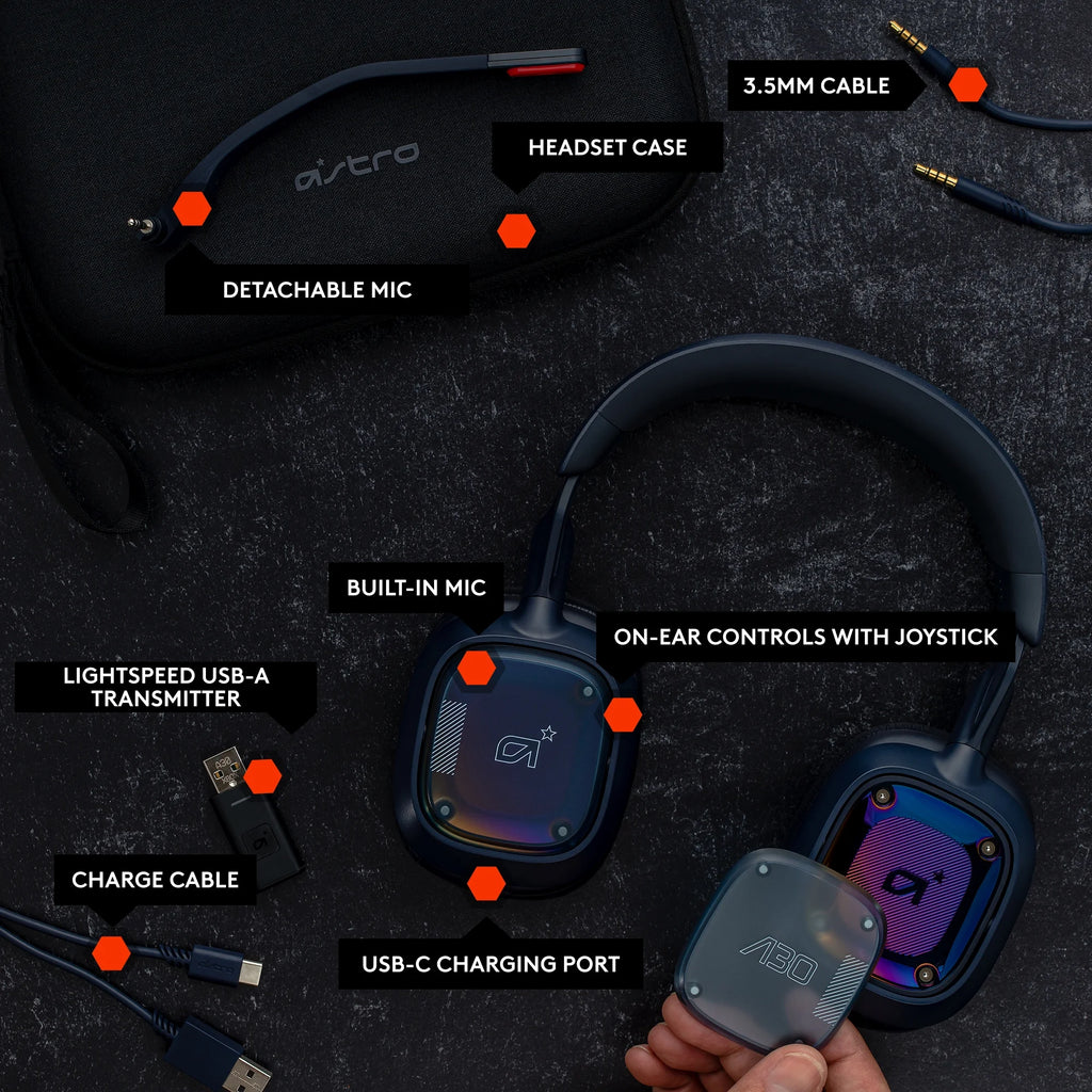 Wireless Gaming Headset with Bluetooth and Detachable Boom C731
