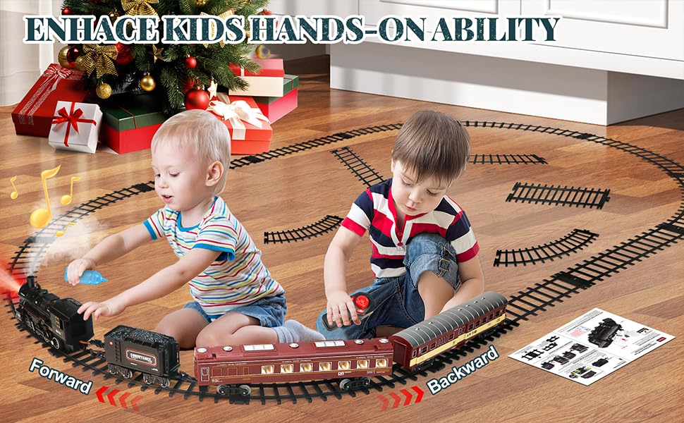 Remote Control Train Set with Lights and Sounds for Kids U122