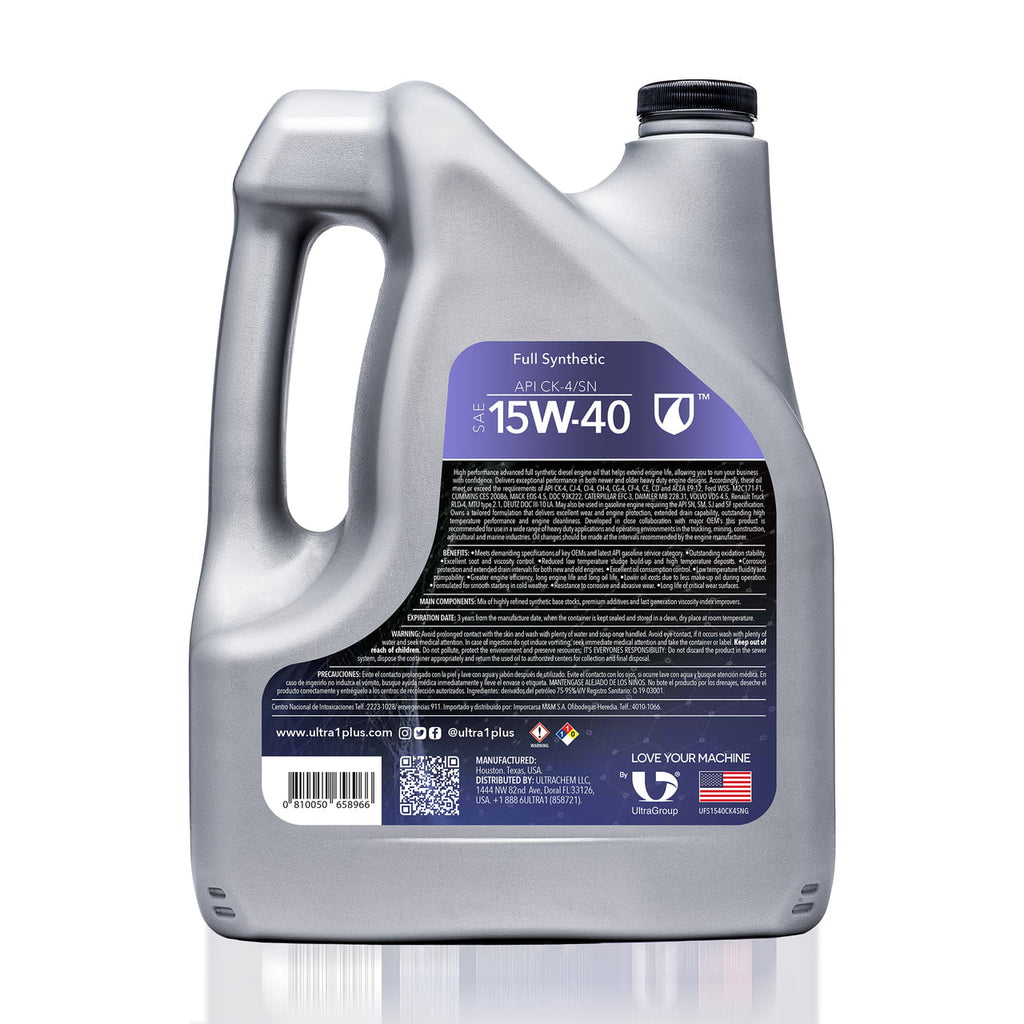 Heavy Duty Full Synthetic Diesel Motor Oil 15W-40, 1 Gal S259825