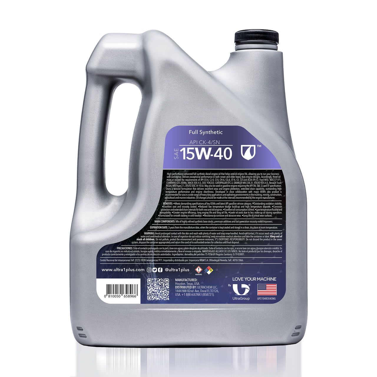 Heavy Duty Full Synthetic Diesel Motor Oil 15W-40, 1 Gal S259825