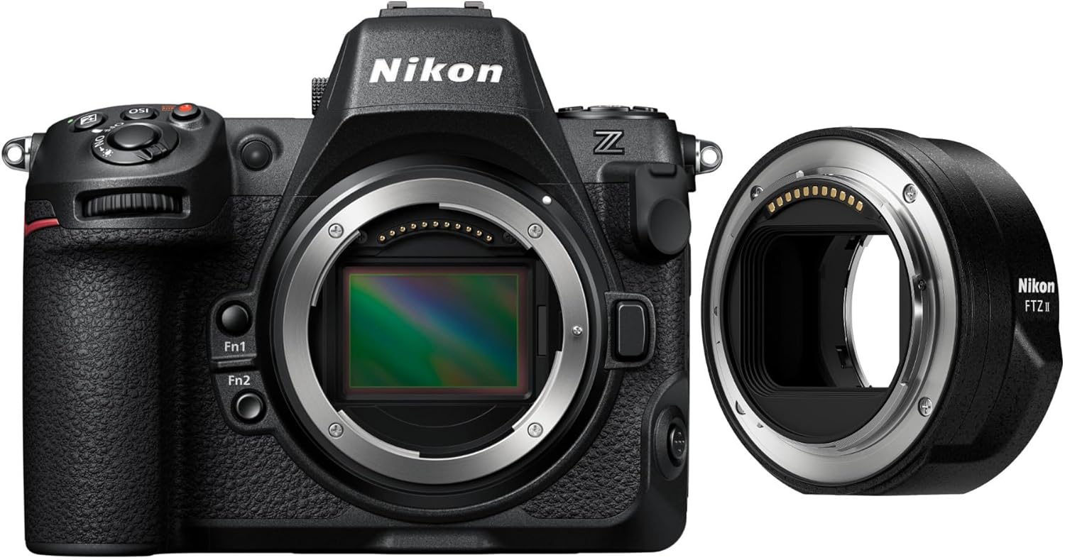 Nikon Z8 Mirrorless Camera Body with Nikon FTZ II Mount Adapter (2 Items)