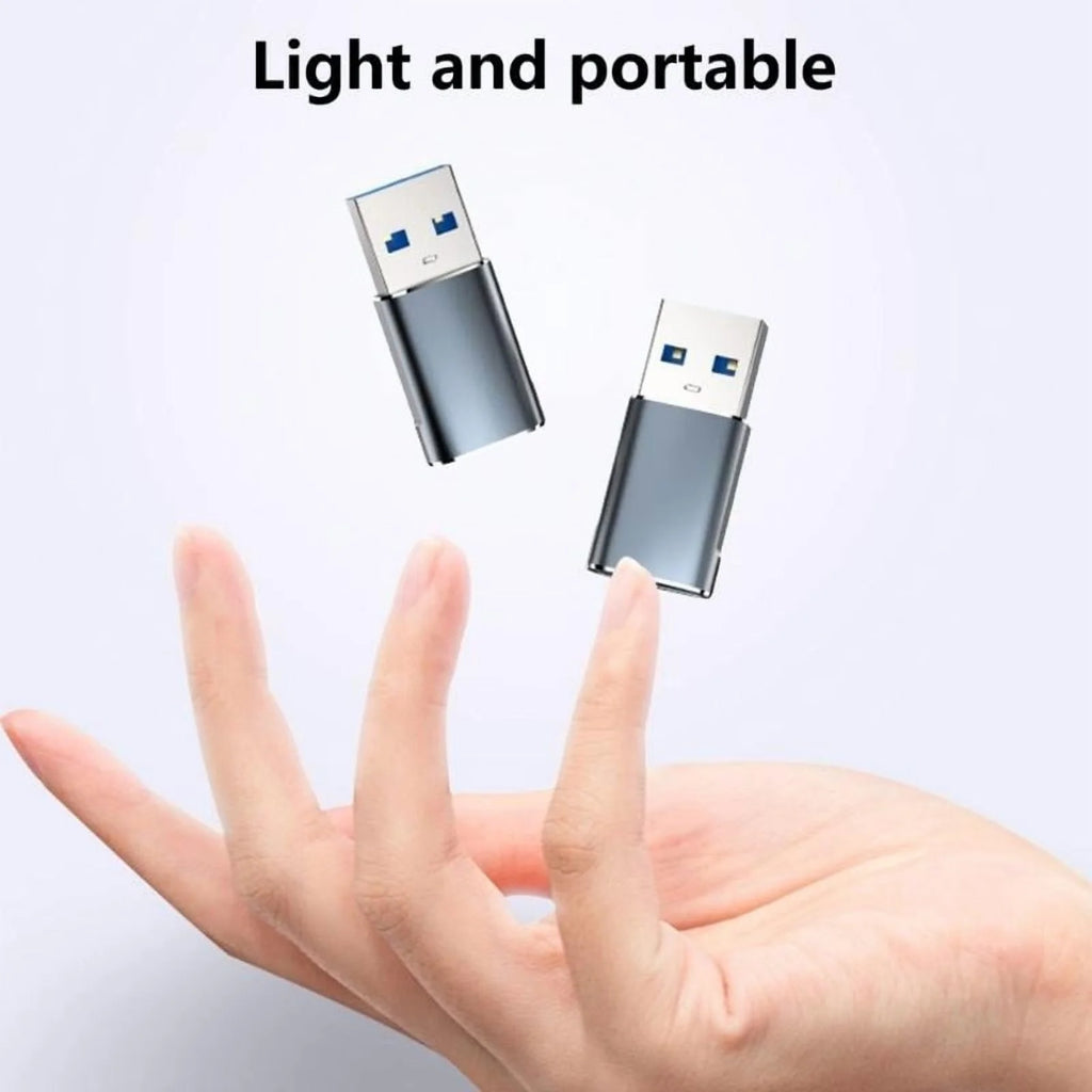 USB-C Female to USB-A Male Adapter for Data Transfer and Charging J870352