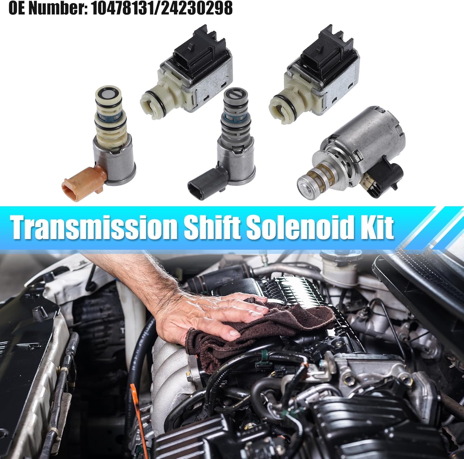 Transmission Shift Solenoid EPC TCC Kit for GM 4L60E, Pack of 5 Y359
