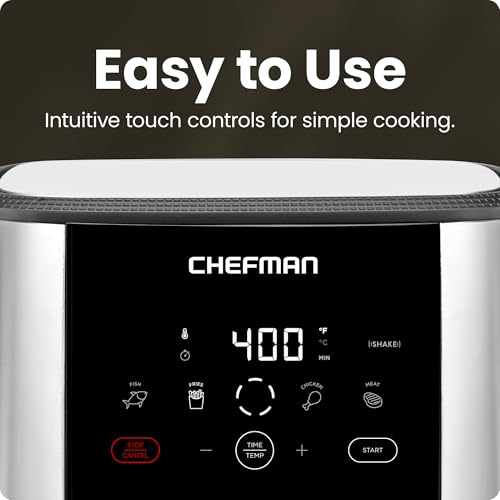 XL 8-Qt Touch Air Fryer, Digital Presets, Nonstick Dishwasher-Safe N17083
