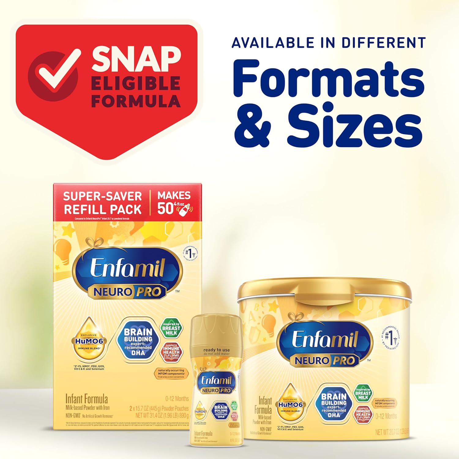 Baby Formula with Prebiotics, DHA, Non-GMO, Refill Box S161